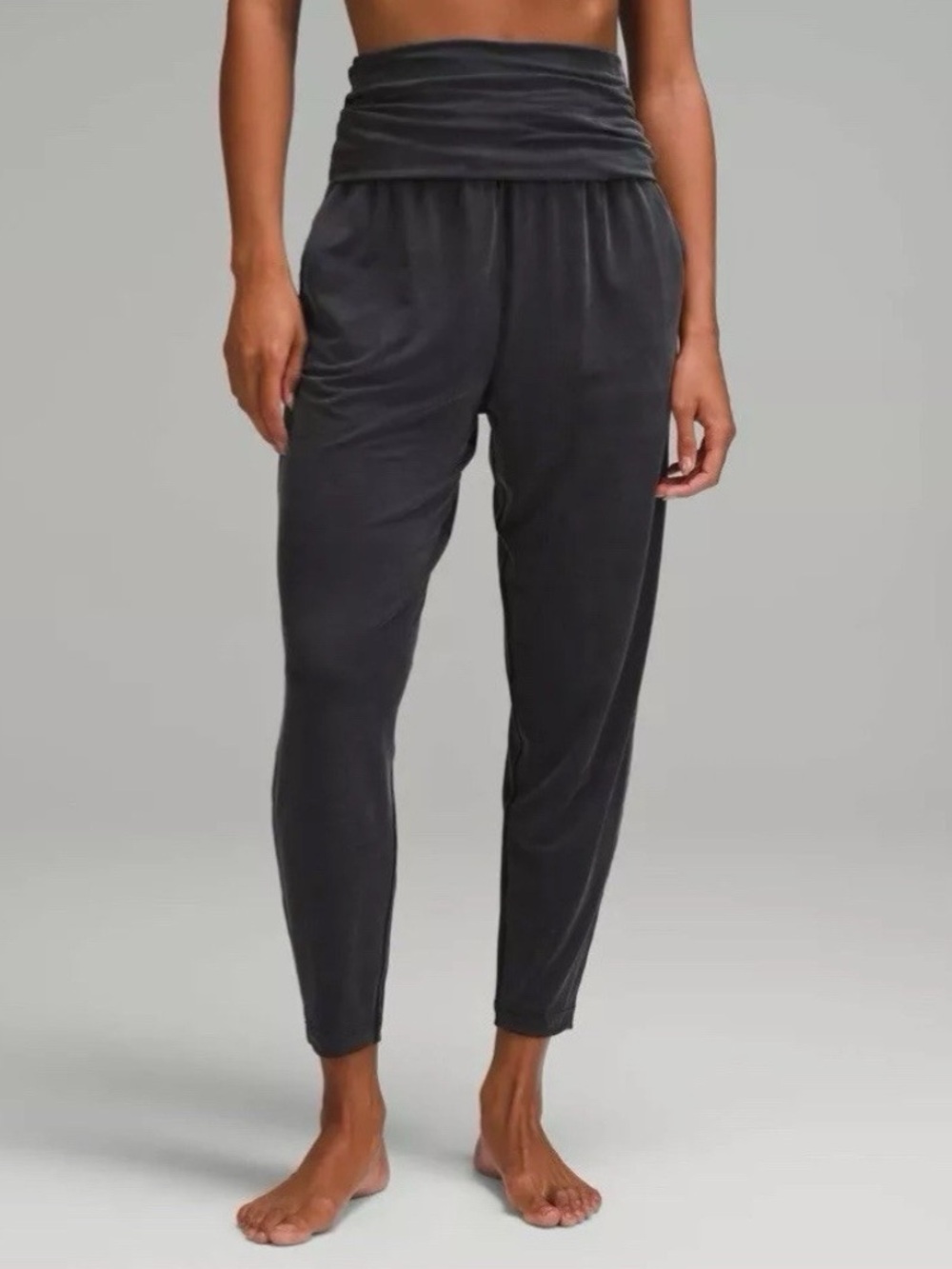 lululemon athletica Foldover Waist Relaxed Leggings - Black